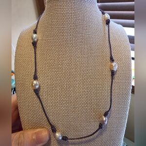 16 Inch Hand Knotted Freshwater Pearls Necklace